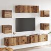 vidaXL Ensemble de meuble TV mural 7 pcs vieux bois bois d'ing&eacute;nierie
