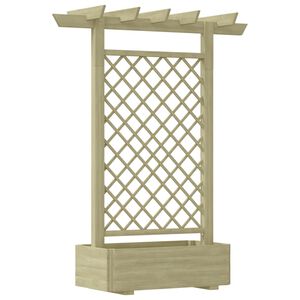 vidaXL Jardini&egrave;re pergola 162 x 56 x 204 cm Bois