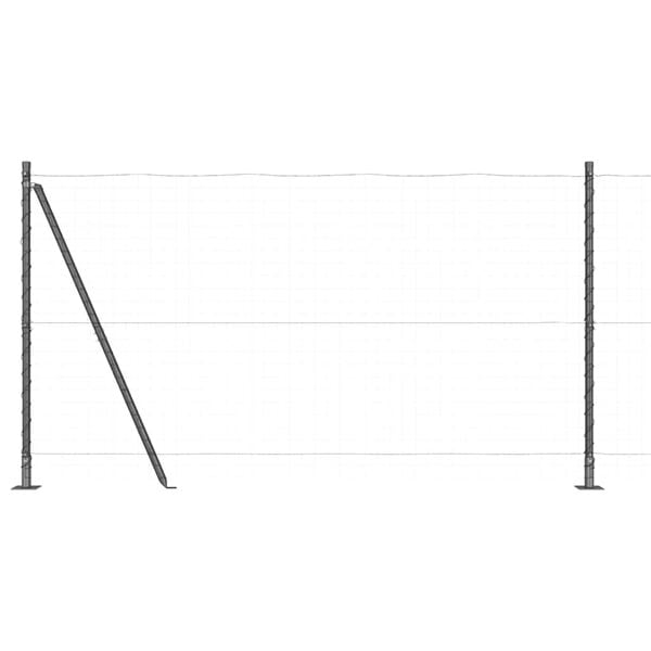 vidaXL Poteau de cl&ocirc;ture. 52 pcs Gris 3,2 x 3,2 x 78,5 cm