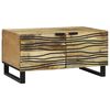vidaXL Table basse Marron et Noir 80 x 50 x 40 cm Bois d'acacia massif