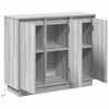 vidaXL Buffet LED Gris Sonoma 90 x 32 x 75 cm Bois d'ingénierie