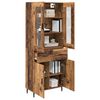 vidaXL Haut Armoire avec tiroir 2 pcs Bois Ancien Bois d'ing&eacute;nierie