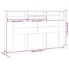 vidaXL Armoire de tête de lit Sonoma gris 180x19x103,5 cm