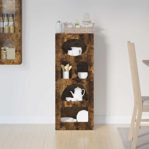vidaXL Buffet Ch&ecirc;ne fum&eacute; 40 x 35 x 100,5 cm Bois d'ing&eacute;nierie