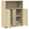 vidaXL Buffet avec LED ch&ecirc;ne sonoma 77x34x100 cm bois d'ing&eacute;nierie