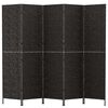 vidaXL Cloison de s&eacute;paration 5 panneaux noir 205x180cm hyacinthe d'eau