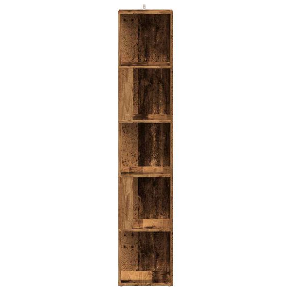vidaXL Armoire d'angle vieux bois 33x33x165 cm bois d'ing&eacute;nierie