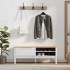 vidaXL Banc de couloir FLORO Blanc 115 x 40 x 45 cm Bois de Pin Massif