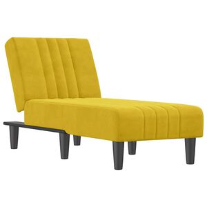 vidaXL Chaise longue jaune velours