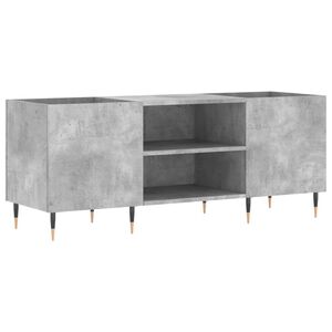 vidaXL Armoire &agrave; disques gris b&eacute;ton 121x38x48 cm bois d'ing&eacute;nierie