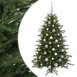 vidaXL Sapin de No&euml;l artificiel avec boules 120 cm 150 LED Blanc chaud