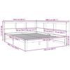 vidaXL Lit biblioth&egrave;que sans matelas cire marron 140x190 cm pin massif
