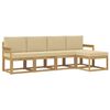 vidaXL Ensemble de canap&eacute;s d'ext&eacute;rieur 5 pcs Blanc et Beige