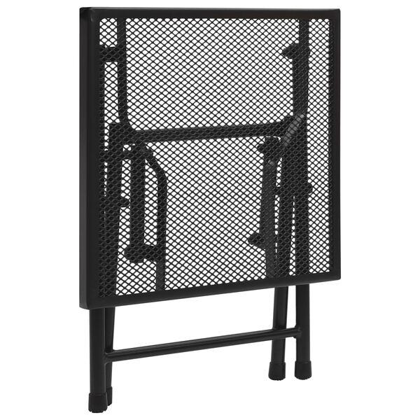 vidaXL Table pliable en maille 38x38x38 cm Acier Anthracite