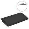 vidaXL Tissu de remplacement pour parasol d&eacute;port&eacute; Noir 350 cm
