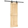 vidaXL Porte coulissante Naturel et noir 70 x 210 cm