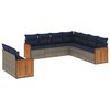 vidaXL Ensemble de canap&eacute; de jardin 9 pcs avec coussins gris r&eacute;sine tress&eacute;e