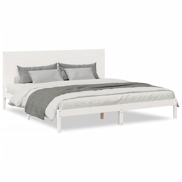 vidaXL Cadre de lit extra long sans matelas 200x210 cm bois massif
