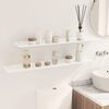 vidaXL &Eacute;tag&egrave;re flottante 2 pcs Blanc 100 x 18 x 2,5 cm Acier
