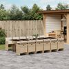 vidaXL Ensemble à manger de jardin et coussins 13 pcs beige