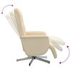 vidaXL Fauteuil inclinable avec repose-pied crème tissu
