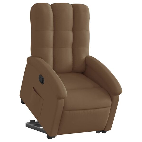 vidaXL Fauteuil inclinable Marron Tissu