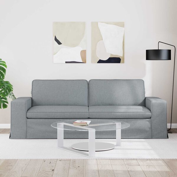 vidaXL Canap&eacute; 180cm Gris clair M&eacute;tал