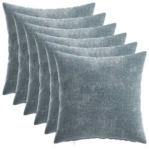 vidaXL Housse de coussin 6 pcs HEERLEN Bleu clair 40 x 40 cm