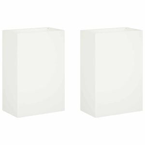 vidaXL Cache-pot de jardin 2 pc Blanc 50 x 30 x 75 cm