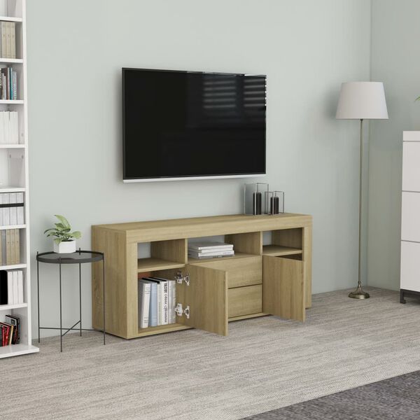 vidaXL Meuble TV Chêne sonoma 120x30x50 cm Bois d'ingénierie