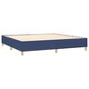 vidaXL Sommier &agrave; lattes de lit avec matelas Bleu 200x200 cm Tissu