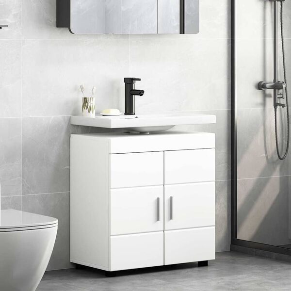 vidaXL Ensemble d'armoire de salle de bain TULUM Blanc 60 x 34 x 63 cm