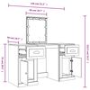 vidaXL Coiffeuse avec LED chêne sonoma 130x50x132,5 cm