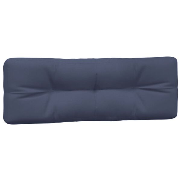 vidaXL Coussins palette lot de 3 tissu bleu marine