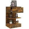 vidaXL Tables de chevet 2 pcs ch&ecirc;ne fum&eacute; 40x35x65 cm bois d&rsquo;ing&eacute;nierie