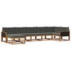 vidaXL Ensemble de canap&eacute;s d'ext&eacute;rieur 7 pc Naturel et Anthracite