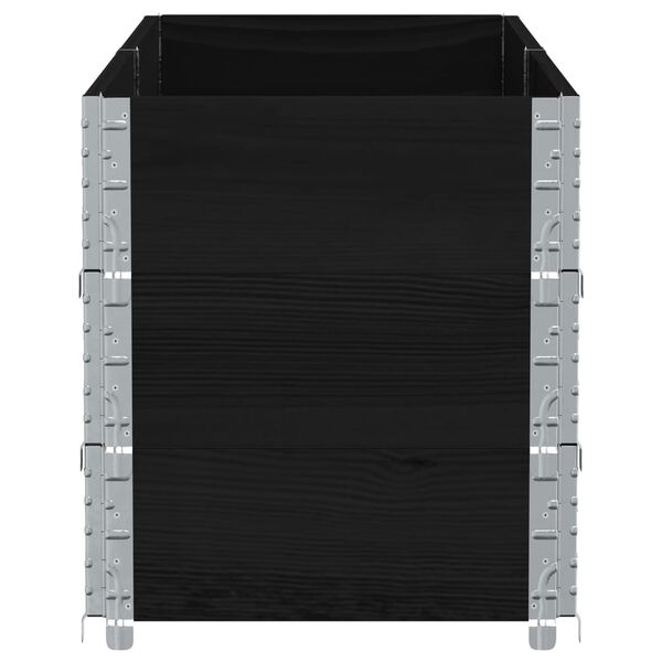 vidaXL Jardini&egrave;re noir 150x50 cm bois massif de pin