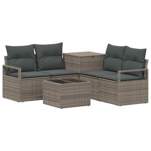 vidaXL Ensemble de Canap&eacute;s 6 pc Gris et Gris fonc&eacute;