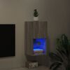 vidaXL Meuble TV avec lumi&egrave;res LED sonoma gris 30,5x30x60 cm