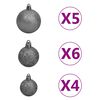 vidaXL Arbre de No&euml;l artificiel pr&eacute;-&eacute;clair&eacute; et boules dor&eacute; 150 cm PET