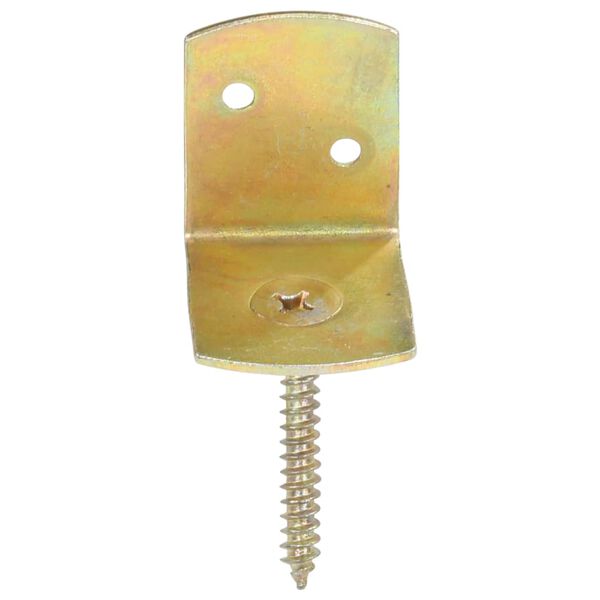 vidaXL Supports de panneau de cl&ocirc;ture 48pcs Forme en L M&eacute;tal galvanis&eacute;