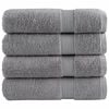 vidaXL Serviettes de douche de qualit&eacute; sup&eacute;rieure SOLUND 4 pcs gris