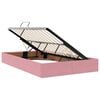 vidaXL Lit de Rangement avec matelas Rose 120 x 200 cm Velours
