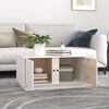 vidaXL Table basse Blanc 80x50x40 cm Bois massif de pin