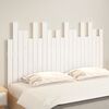 vidaXL T&ecirc;te de lit murale Blanc 140x3x80 cm Bois massif de pin