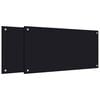 vidaXL Dosserets de cuisine 2 pcs noir 80x40 cm verre tremp&eacute;