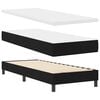 vidaXL Lit &agrave; ressorts avec matelas Noir 200 x 80 cm Polyester