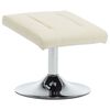 vidaXL Fauteuil inclinable avec repose-pied Blanc cr&egrave;me Similicuir