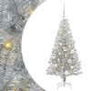 vidaXL Sapin de No&euml;l avec 150 LED avec support Argent 120 cm PET