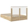 vidaXL Lit de Rangement Ch&ecirc;ne Sonoma 150 x 200 cm Bois d'ing&eacute;nierie